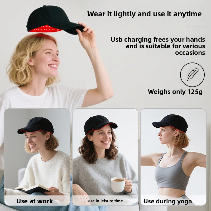 LED Red Light Therapy Hair Growth Cap with Infrared Heat